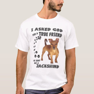 Jackshund Quote Mom, Dachshund Dad Print Cute Jack T-Shirt