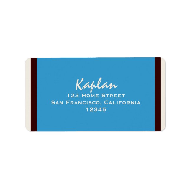 Jackson Bar Mitzvah Return Address Label (Front)