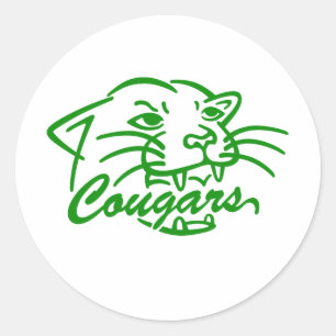 Jackson Central Merry Cougars Classic Round Sticker