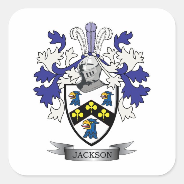 Jackson Coat of Arms Square Sticker (Front)