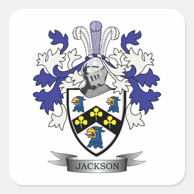 Jackson Coat of Arms Square Sticker (Front)
