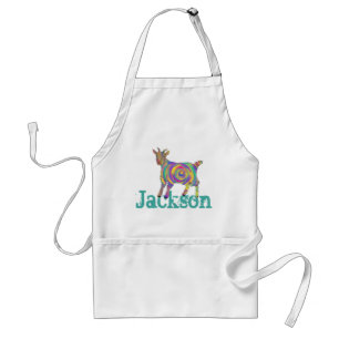Jackson Colourful Spiral Goat Funny Animal Art Standard Apron