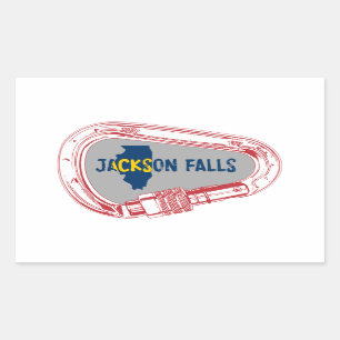 Jackson Falls Illinois Rock Climbing Carabiner Sticker