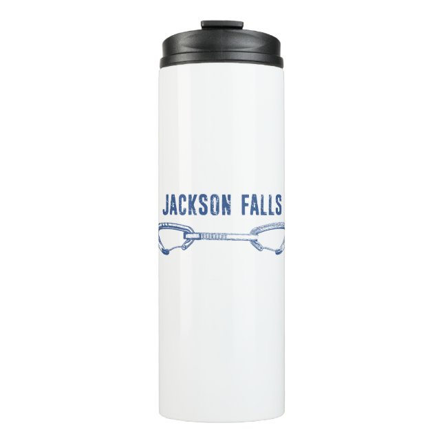 Jackson Falls Illinois Rock Climbing Quickdraw Thermal Tumbler (Front)