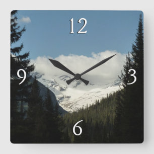Jackson Glacier Overlook at Glacier National Park Square Wall Clock