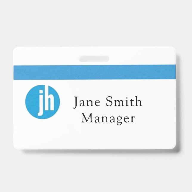Jackson Hewitt Blue Monogram Badge (Front)