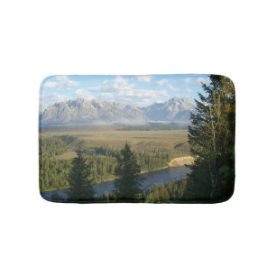Jackson Hole Mountains and River Bath Mat
