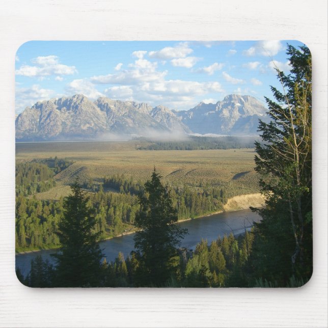 Jackson Hole Mountains and River Mouse Pad (Front)