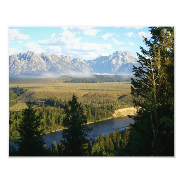 Jackson Hole Mountains and River Photo Print (Front)