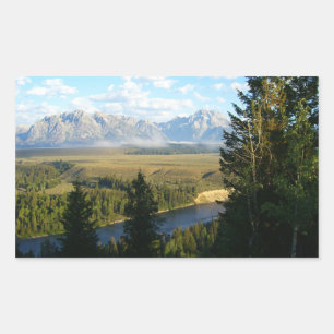 Jackson Hole Mountains and River Sticker