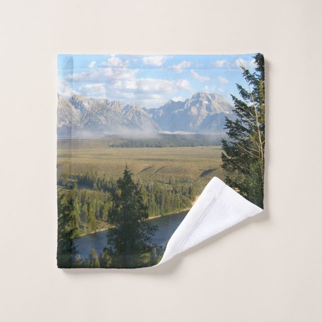 Jackson Hole Mountains et River (Gant de toilette)