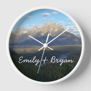 Jackson Hole Mountains (Grand Teton National Park) Clock