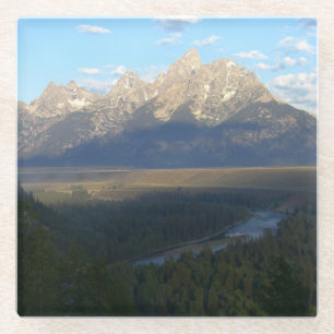 Jackson Hole Mountains (Grand Teton National Park) Glass Coaster