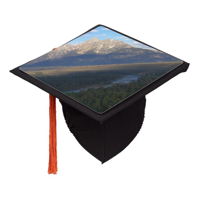 Jackson Hole Mountains (Grand Teton National Park) Graduation Cap Topper (Angled)