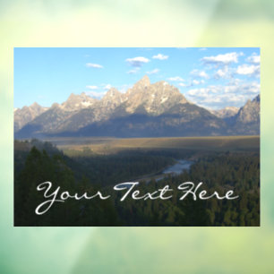 Jackson Hole Mountains (Grand Teton National Park) Window Cling
