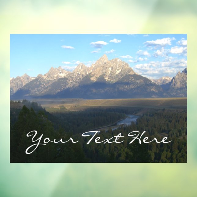 Jackson Hole Mountains (Grand Teton National Park) Window Cling (Sheet 3)