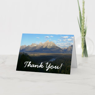 Jackson Hole Mountains Thank You Foil Greeting Card