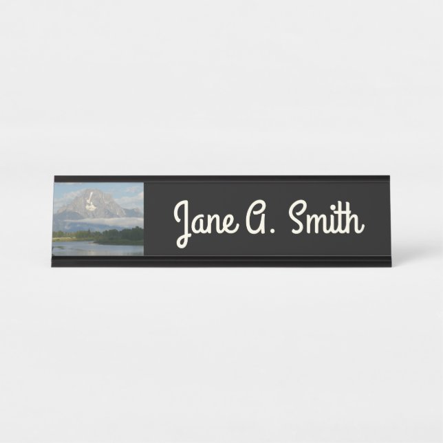 Jackson Hole River at Grand Teton National Park Desk Name Plate (Front)
