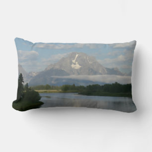 Jackson Hole River at Grand Teton National Park Lumbar Pillow