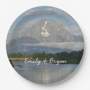 Jackson Hole River at Grand Teton National Park Paper Plate
