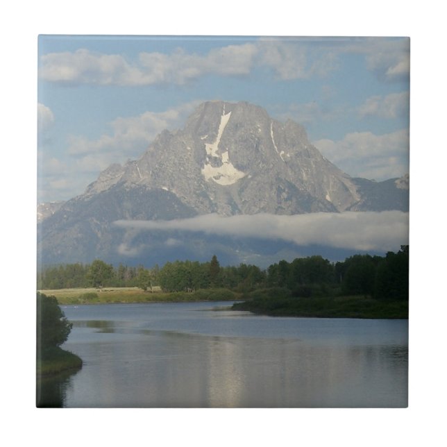 Jackson Hole River at Grand Teton National Park Tile (Front)