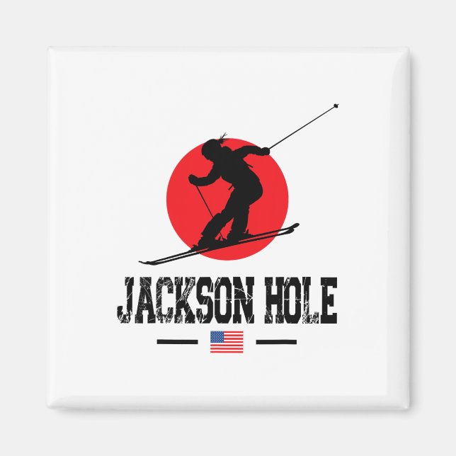 Jackson Hole Usa Ski Resort Rocky Mountains Americ Magnet (Front)