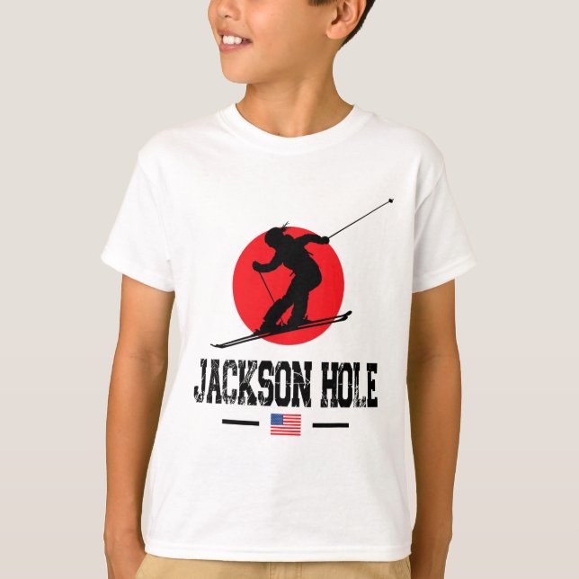 Jackson Hole Usa Ski Resort Rocky Mountains Americ T-Shirt (Front)