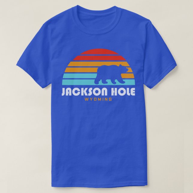 Jackson Hole Wyoming Bear Mountains T-Shirt (Design Front)