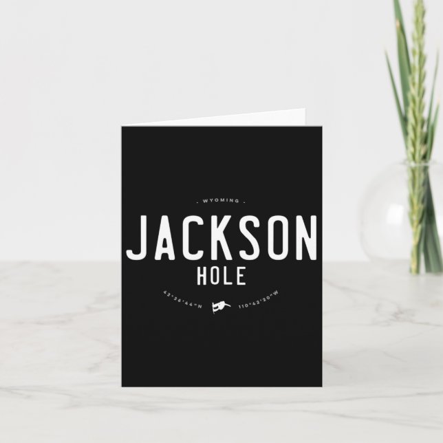Jackson Hole Wyoming Graphic Distressed Vintage Sn Card (Front)