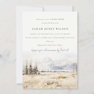 Jackson Hole Wyoming Landscape Bridal Shower Invitation