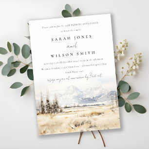 Jackson Hole Wyoming Landscape Wedding Anniversary Invitation