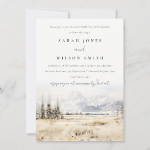 Jackson Hole Wyoming Landscape Wedding Anniversary Invitation