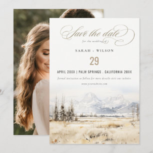 Jackson Hole Wyoming Landscape Wedding Photo Save The Date