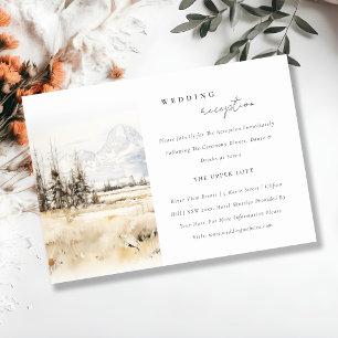 Jackson Hole Wyoming Landscape Wedding Reception Enclosure Card