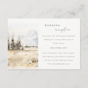 Jackson Hole Wyoming Landscape Wedding Reception Enclosure Card