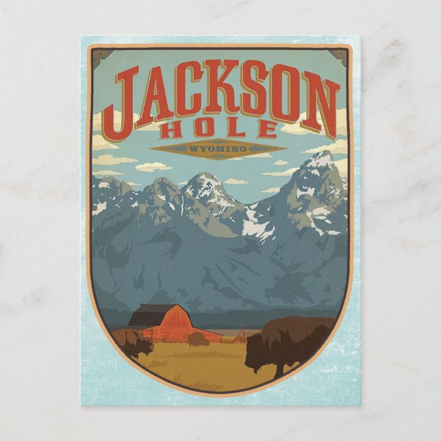 Jackson Hole Wyoming Postcard (Front)