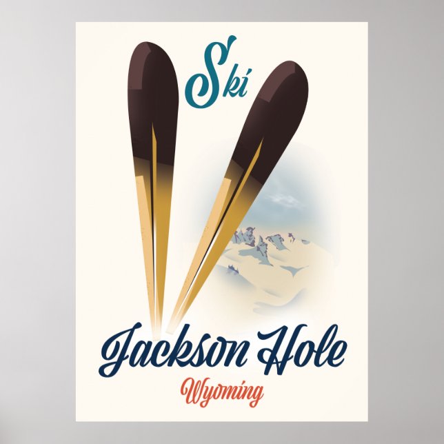 Jackson Hole Wyoming Ski poster (Front)