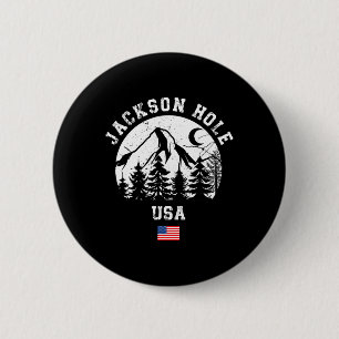 Jackson Hole Wyoming Ski Resort Alpine Skiing Amer 2 Inch Round Button