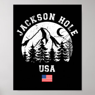 Jackson Hole Wyoming Ski Resort Alpine Skiing Amer Poster