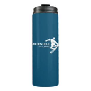 Jackson Hole Wyoming Snowboarder Thermal Tumbler