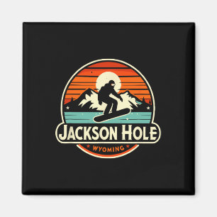 Jackson Hole Wyoming Snowboarding  Magnet