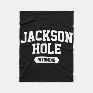 Jackson Hole Wyoming Tetons Ski Mountain Skiing Fleece Blanket