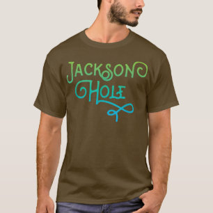 Jackson Hole Wyoming Typographic Design T-Shirt