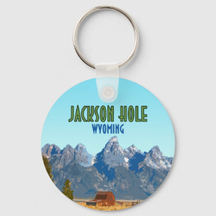 Jackson Hole Wyoming Vintage Keychain
