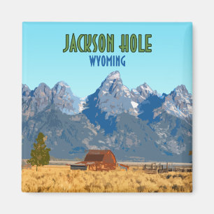 Jackson Hole Wyoming Vintage Magnet