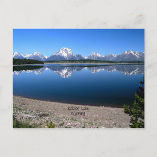 Jackson Lake, carte postale du Wyoming