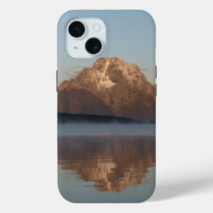 Jackson Lake Dam Reflection in Grand Teton Park iPhone 15 Case