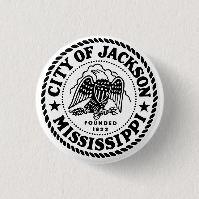 Jackson Mississippi 1 Inch Round Button (Front)