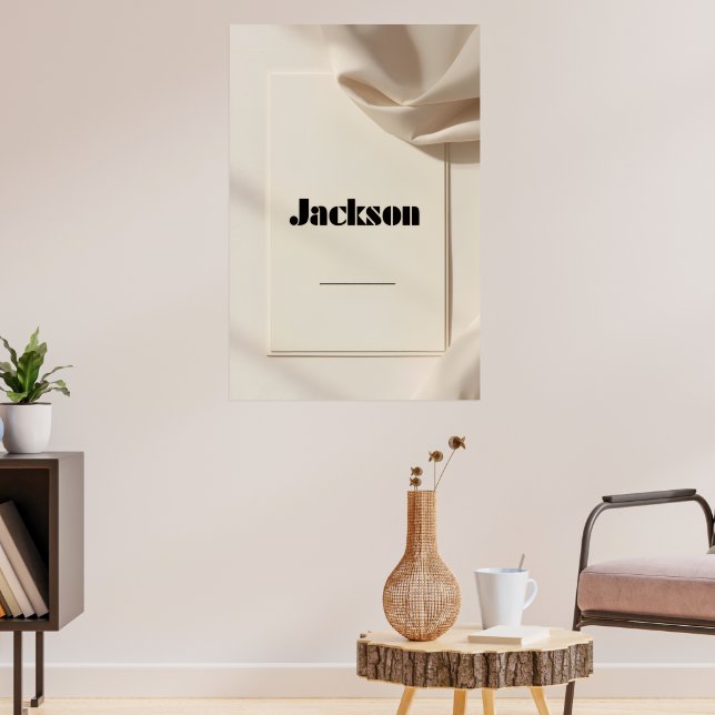 Jackson Modern Name Poster – Clean Minimal Typogra (Living Room 3)
