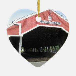 Jackson NH Covered Bridge Ceramic Ornament